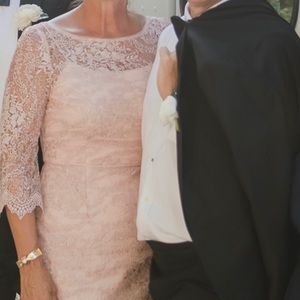 Mother of the bride  Maddox rose gown, 3/4 length sheer lace sleeves. size 8